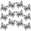 imageDEEKA 12 PCS 3D Moving Butterfly Hair Clips Metal Gold Moving Wings Butterfly Hair Accessories 90s Hair Clips Barrette for Women and Girls GoldBlack