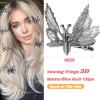 imageDEEKA 12 PCS 3D Moving Butterfly Hair Clips Metal Gold Moving Wings Butterfly Hair Accessories 90s Hair Clips Barrette for Women and Girls GoldBlack