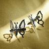 imageDEEKA 12 PCS 3D Moving Butterfly Hair Clips Metal Gold Moving Wings Butterfly Hair Accessories 90s Hair Clips Barrette for Women and Girls GoldBlack