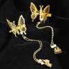 imageDEEKA 12 PCS 3D Moving Butterfly Hair Clips Metal Gold Moving Wings Butterfly Hair Accessories 90s Hair Clips Barrette for Women and Girls GoldGold with Tassel