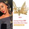 imageDEEKA 12 PCS 3D Moving Butterfly Hair Clips Metal Gold Moving Wings Butterfly Hair Accessories 90s Hair Clips Barrette for Women and Girls GoldGoldSilver