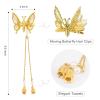 imageDEEKA 12 PCS 3D Moving Butterfly Hair Clips Metal Gold Moving Wings Butterfly Hair Accessories 90s Hair Clips Barrette for Women and Girls GoldGoldSilver with Tassel