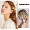 imageDEEKA 12 PCS 3D Moving Butterfly Hair Clips Metal Gold Moving Wings Butterfly Hair Accessories 90s Hair Clips Barrette for Women and Girls GoldGoldSilver with Tassel