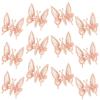 imageDEEKA 12 PCS 3D Moving Butterfly Hair Clips Metal Gold Moving Wings Butterfly Hair Accessories 90s Hair Clips Barrette for Women and Girls GoldRose Gold