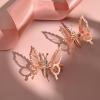imageDEEKA 12 PCS 3D Moving Butterfly Hair Clips Metal Gold Moving Wings Butterfly Hair Accessories 90s Hair Clips Barrette for Women and Girls GoldRose Gold
