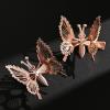 imageDEEKA 12 PCS 3D Moving Butterfly Hair Clips Metal Gold Moving Wings Butterfly Hair Accessories 90s Hair Clips Barrette for Women and Girls GoldRose Gold