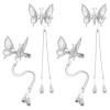 imageDEEKA 12 PCS 3D Moving Butterfly Hair Clips Metal Gold Moving Wings Butterfly Hair Accessories 90s Hair Clips Barrette for Women and Girls GoldSilver with Tassel