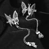 imageDEEKA 12 PCS 3D Moving Butterfly Hair Clips Metal Gold Moving Wings Butterfly Hair Accessories 90s Hair Clips Barrette for Women and Girls GoldSilver with Tassel