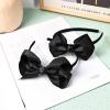 imageDEEKA 2 PCS 4quot Dark Green Bow Headband Grosgrain Ribbon Hair Bows for Toddlers Hair Band Accessories for Little Girls Kids Set of 2 Dark GreenBlack