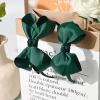 imageDEEKA 2 PCS 4quot Dark Green Bow Headband Grosgrain Ribbon Hair Bows for Toddlers Hair Band Accessories for Little Girls Kids Set of 2 Dark GreenHunter Green