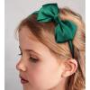 imageDEEKA 2 PCS 4quot Dark Green Bow Headband Grosgrain Ribbon Hair Bows for Toddlers Hair Band Accessories for Little Girls Kids Set of 2 Dark GreenHunter Green