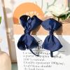 imageDEEKA 2 PCS 4quot Dark Green Bow Headband Grosgrain Ribbon Hair Bows for Toddlers Hair Band Accessories for Little Girls Kids Set of 2 Dark GreenNavy Blue