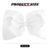 imageDEEKA 2 PCS 6quot Big Handmade Grosgrain Ribbon Solid Color Hair Bows Alligator Clips Hair Accessories for Little Teen Toddler Girls Kids Set of 2 RedWhiteL