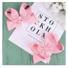 imageDEEKA 2 PCS 6quot Big Handmade Grosgrain Ribbon Solid Color Hair Bows Alligator Clips Hair Accessories for Little Teen Toddler Girls Kids Set of 2 RedLight Pink