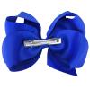imageDEEKA 2 PCS 6quot Big Handmade Grosgrain Ribbon Solid Color Hair Bows Alligator Clips Hair Accessories for Little Teen Toddler Girls Kids Set of 2 RedRoyal Blue