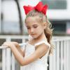 imageDEEKA 2 PCS 6quot Big Handmade Grosgrain Ribbon Solid Color Hair Bows Alligator Clips Hair Accessories for Little Teen Toddler Girls Kids Set of 2 RedRedL