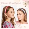 imageDEEKA 3 PCS Woven Headband Uniform Headband Hair Accessories Grosgrain Ribbon Weaved Hair Band for Women Girls Teens Football Softball Cheer Sports MaroonampampYellowRedGrey