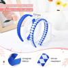imageDEEKA 3 PCS Woven Headband Uniform Headband Hair Accessories Grosgrain Ribbon Weaved Hair Band for Women Girls Teens Football Softball Cheer Sports MaroonampampYellowRoyal BlueWhite