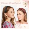 imageDEEKA 3 PCS Woven Headband Uniform Headband Hair Accessories Grosgrain Ribbon Weaved Hair Band for Women Girls Teens Football Softball Cheer Sports MaroonampampYellowBlackRed