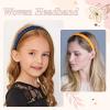 imageDEEKA 3 PCS Woven Headband Uniform Headband Hair Accessories Grosgrain Ribbon Weaved Hair Band for Women Girls Teens Football Softball Cheer Sports MaroonampampYellowNavy BlueOrange
