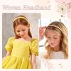 imageDEEKA 3 PCS Woven Headband Uniform Headband Hair Accessories Grosgrain Ribbon Weaved Hair Band for Women Girls Teens Football Softball Cheer Sports MaroonampampYellowMaroonYellow