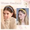 imageDEEKA 3 PCS Woven Headband Uniform Headband Hair Accessories Grosgrain Ribbon Weaved Hair Band for Women Girls Teens Football Softball Cheer Sports MaroonampampYellowRoyal BlueYellow