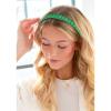 imageDEEKA 3 PCS Woven Headband Uniform Headband Hair Accessories Grosgrain Ribbon Weaved Hair Band for Women Girls Teens Football Softball Cheer Sports MaroonampampYellowForest GreenYellow