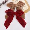 imageDEEKA 4 PCS 6quot Large Velvet Bows Hair Clips Barrettes Hair Accessories for Women and GirlsRedBlackDark GreenBrown Velvet