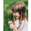 imageDEEKA 4 PCS Blue Cotton Linen Hair Bows 3 Styles 5quot ampamp 4quot Handmade Hair Bow set for Toddler Girls Alligator Hair Clips Knot Bows Hair Accessories for Little School Girls BlueBlack