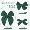 imageDEEKA 4 PCS Blue Cotton Linen Hair Bows 3 Styles 5quot ampamp 4quot Handmade Hair Bow set for Toddler Girls Alligator Hair Clips Knot Bows Hair Accessories for Little School Girls BlueDark Green