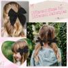 imageDEEKA 4 PCS Blue Cotton Linen Hair Bows 3 Styles 5quot ampamp 4quot Handmade Hair Bow set for Toddler Girls Alligator Hair Clips Knot Bows Hair Accessories for Little School Girls BlueBlack