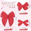 imageDEEKA 4 PCS Blue Cotton Linen Hair Bows 3 Styles 5quot ampamp 4quot Handmade Hair Bow set for Toddler Girls Alligator Hair Clips Knot Bows Hair Accessories for Little School Girls BlueRed