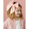 imageDEEKA 4 PCS Blue Cotton Linen Hair Bows 3 Styles 5quot ampamp 4quot Handmade Hair Bow set for Toddler Girls Alligator Hair Clips Knot Bows Hair Accessories for Little School Girls BlueLight Pink