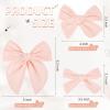 imageDEEKA 4 PCS Blue Cotton Linen Hair Bows 3 Styles 5quot ampamp 4quot Handmade Hair Bow set for Toddler Girls Alligator Hair Clips Knot Bows Hair Accessories for Little School Girls BlueLight Pink