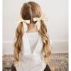 imageDEEKA 4 PCS Blue Cotton Linen Hair Bows 3 Styles 5quot ampamp 4quot Handmade Hair Bow set for Toddler Girls Alligator Hair Clips Knot Bows Hair Accessories for Little School Girls BlueBeige