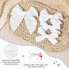 imageDEEKA 4 PCS Blue Cotton Linen Hair Bows 3 Styles 5quot ampamp 4quot Handmade Hair Bow set for Toddler Girls Alligator Hair Clips Knot Bows Hair Accessories for Little School Girls BlueWhite