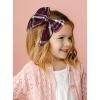imageDEEKA 5 Styles Uniform Plaid Long Tail Hair Bows Knotted Headband Scrunchies Bow Set Alligator Clips Back to School Accessories for Toddler Little School Girls BlueampampWhite 5 StylesBurgundy