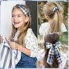 imageDEEKA 5 Styles Uniform Plaid Long Tail Hair Bows Knotted Headband Scrunchies Bow Set Alligator Clips Back to School Accessories for Toddler Little School Girls BlueampampWhite 5 StylesBlueWhite 5 Styles