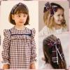 imageDEEKA 5 Styles Uniform Plaid Long Tail Hair Bows Knotted Headband Scrunchies Bow Set Alligator Clips Back to School Accessories for Toddler Little School Girls BlueampampWhite 5 StylesBurgundy 5 Styles