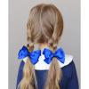imageDEEKA Beige Bow Headband ampamp 2 Pcs Satin 4 Inch Hair Bows Set Uniform Hair Accessories Hair Band for Little Toddler School Girls BeigeRoyal Blue