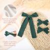 imageDEEKA Blue Cotton Linen Hair Bows 2 Sizes 5quotampamp35quot Soft Hair Bow set for Toddler Girls Long Ponytail Knot Bows Alligator Clip Hair Accessories for Little School Girls BlueDark Green