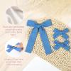 imageDEEKA Blue Cotton Linen Hair Bows 2 Sizes 5quotampamp35quot Soft Hair Bow set for Toddler Girls Long Ponytail Knot Bows Alligator Clip Hair Accessories for Little School Girls BlueClassic Blue