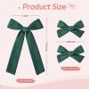 imageDEEKA Blue Cotton Linen Hair Bows 2 Sizes 5quotampamp35quot Soft Hair Bow set for Toddler Girls Long Ponytail Knot Bows Alligator Clip Hair Accessories for Little School Girls BlueDark Green