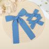 imageDEEKA Blue Cotton Linen Hair Bows 2 Sizes 5quotampamp35quot Soft Hair Bow set for Toddler Girls Long Ponytail Knot Bows Alligator Clip Hair Accessories for Little School Girls BlueClassic Blue