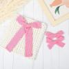 imageDEEKA Blue Cotton Linen Hair Bows 2 Sizes 5quotampamp35quot Soft Hair Bow set for Toddler Girls Long Ponytail Knot Bows Alligator Clip Hair Accessories for Little School Girls BlueHot Pink