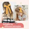 imageDEEKA Blue Cotton Linen Hair Bows 2 Sizes 5quotampamp35quot Soft Hair Bow set for Toddler Girls Long Ponytail Knot Bows Alligator Clip Hair Accessories for Little School Girls BlueGinger