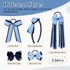 imageDEEKA Burgundy School Hair Accessories Set 13 Pcs Uniform Hair Bow Headband Clips Hair Ties Curly Korker Bows for Little Toddler School Girls BurgundyLight BlueNavy