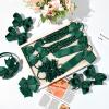 imageDEEKA Burgundy School Hair Accessories Set 13 Pcs Uniform Hair Bow Headband Clips Hair Ties Curly Korker Bows for Little Toddler School Girls BurgundyDark Green