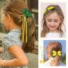 imageDEEKA Burgundy School Hair Accessories Set 13 Pcs Uniform Hair Bow Headband Clips Hair Ties Curly Korker Bows for Little Toddler School Girls BurgundyYellowGreen