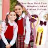 imageDEEKA Burgundy School Hair Accessories Set 13 Pcs Uniform Hair Bow Headband Clips Hair Ties Curly Korker Bows for Little Toddler School Girls BurgundyBurgundyYellow